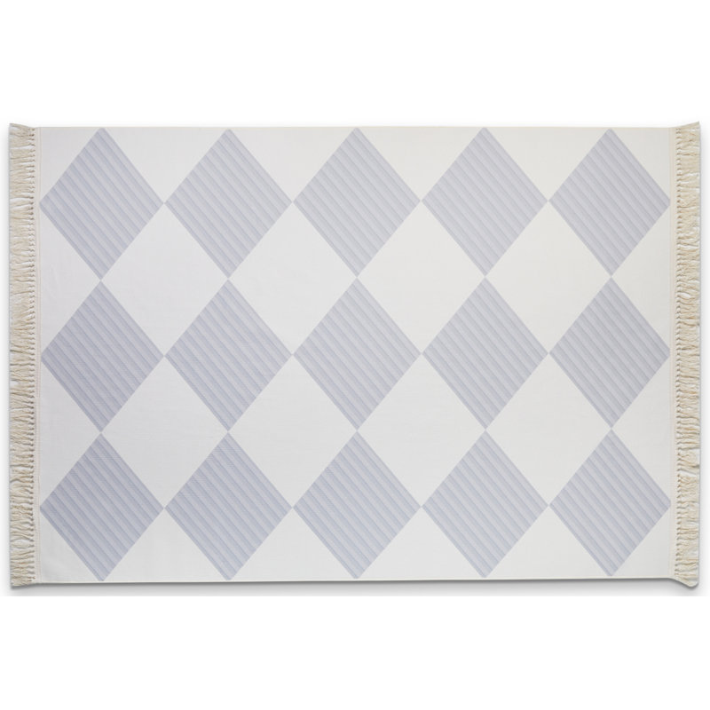 Tapis à franges mauve lavande simple, Rectangle 2 pi 9 po x 4 pi 9 po