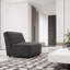 Chaise sans accoudoirs moderne gris anthracite rembourrée