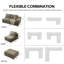 Canapé modulaire Boneless de 135,4 po avec méridienne en L et méridienne en forme de L, canapé rembourré minimaliste moderne pour le salon, canapé d'angle à assise profonde, aucune méridienne d'assemblage requise (méridienne orientée vers la droite)-78016587
