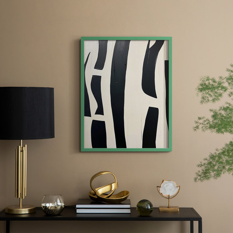 Série ABSTRACT DCXCI, reproduction encadrée - bois massif, Vert, H 21 po x l 17 po