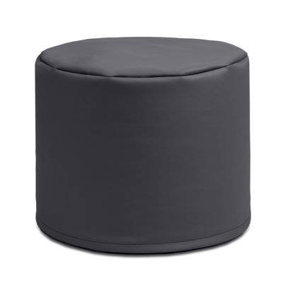 Jaxx Mallo Jr Vinyl Pouf - Collaborative Soft Seating For Young Active Learners, Sensory Rooms And Modular Classrooms, Black