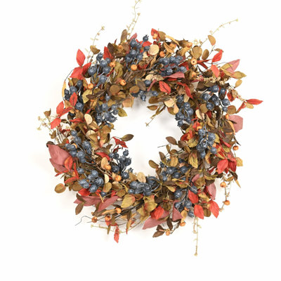 24" Handcrafted Berry No Holiday Wreath