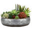 27.9 cm Galvanized Silver Metal Round Planter