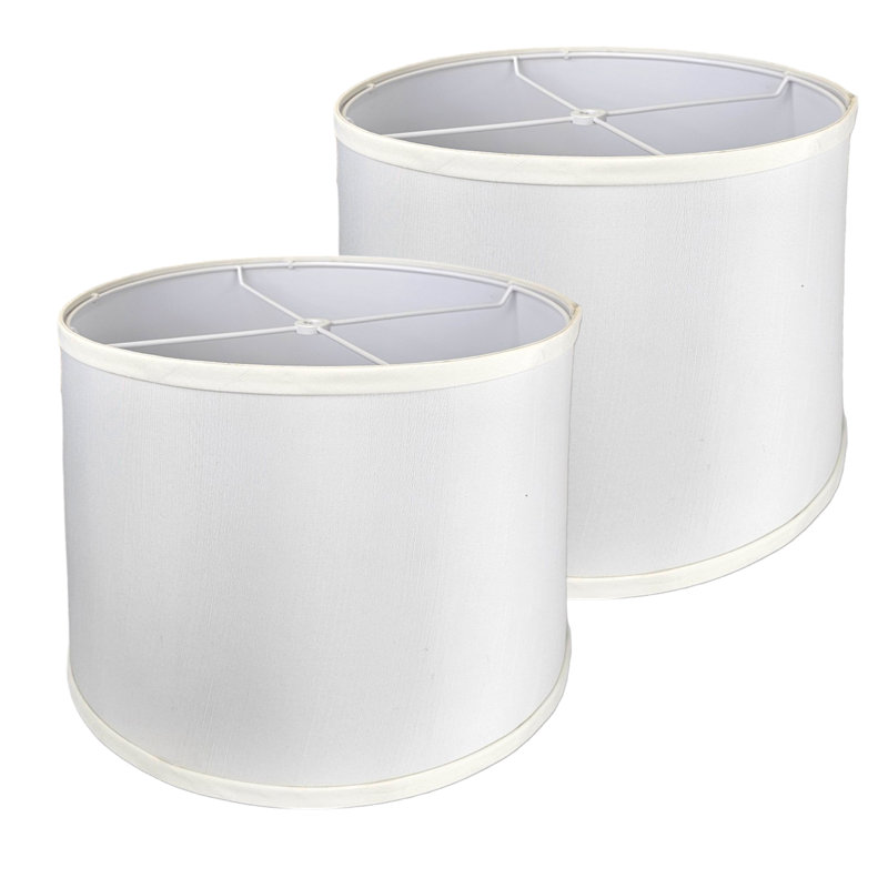 Abat-jour tambour facile à assembler, Blanc, H 10 po x l 16 po x P 16 po