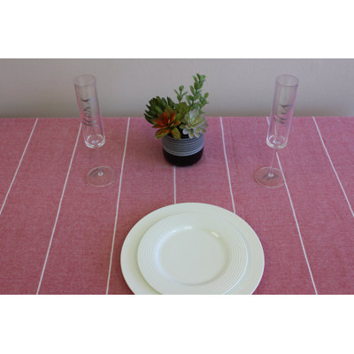Cannady Striped 100% Cotton Tablecloth
