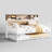 Storage Daybed With Trundle And Charging Station, Industrial Style Metal Daybed With Wood Bookcase, Twin Size Multi-Functional Platform Bed-2000263229