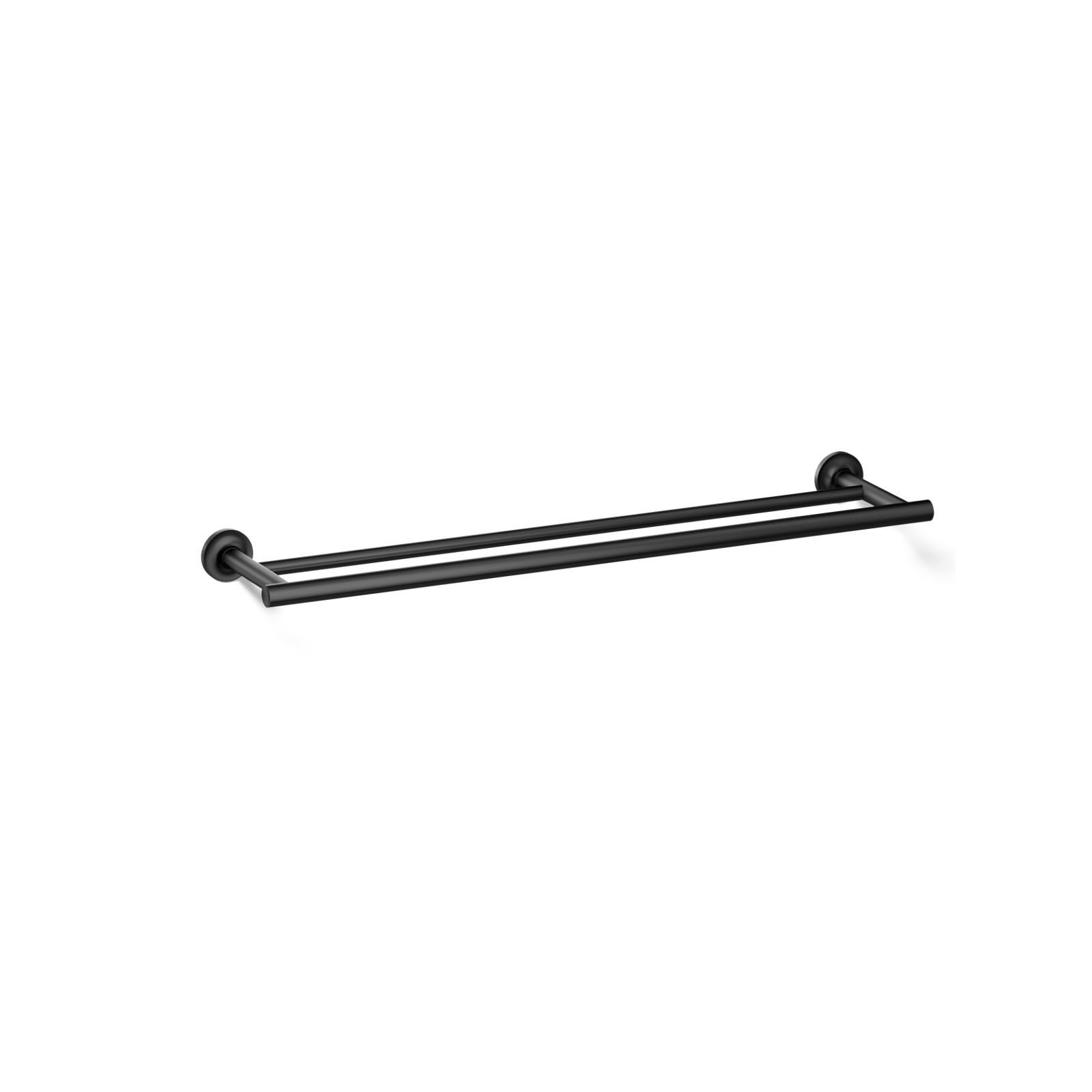 Purist Double 24" Wall Mounted Towel Bar, Matte Black