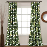 Polyester Semi Sheer Curtain Pair