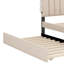 Lit plateforme simple tapissier avec lit gigogne dissimulé-114346451