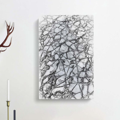 Cracked Ice in Abstract - Wrapped Canvas