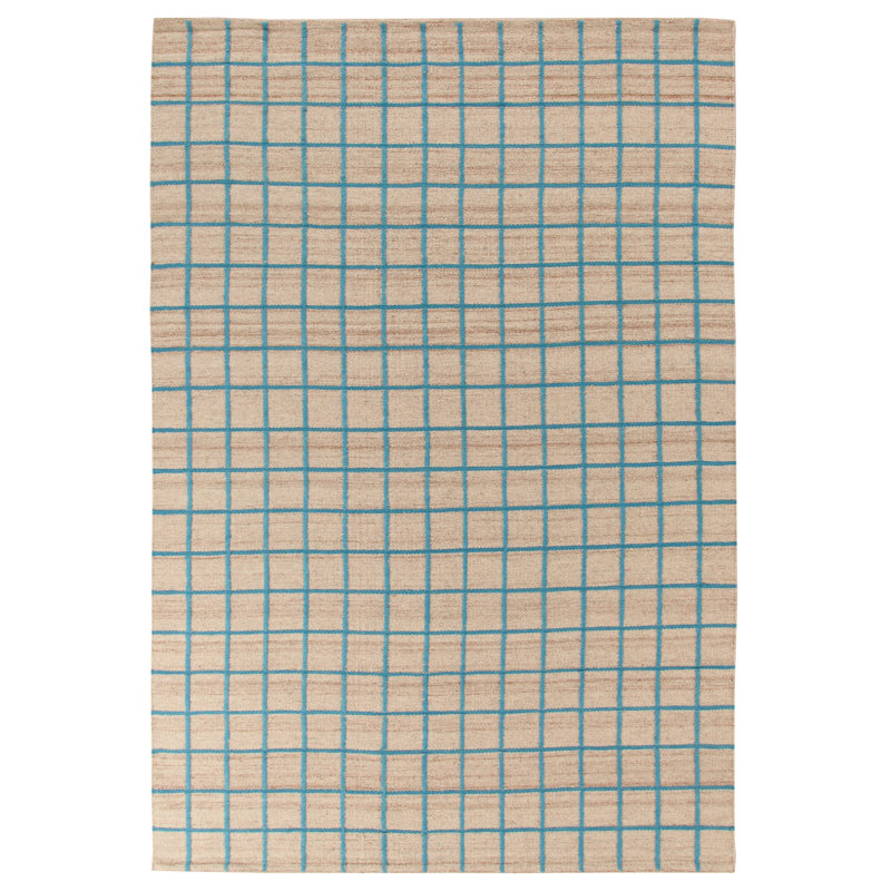 Chequered Hand Woven Area Rug, Rectangle 140 x 200cm