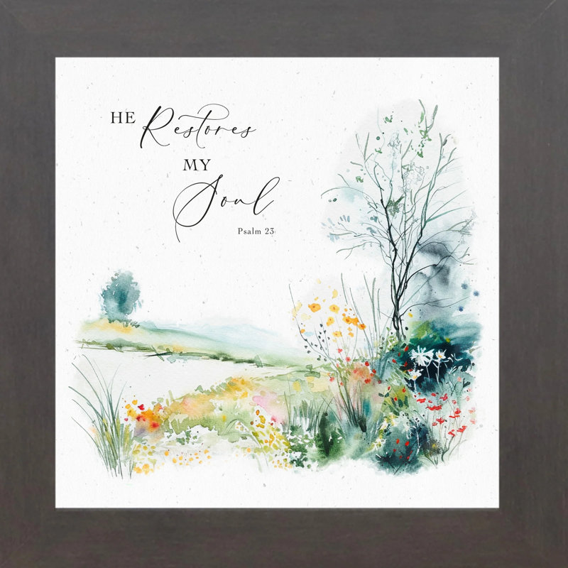 He Restores My Soul, art encadré signe, Table agricole