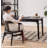 Black Solid Wood Writing Desk-110395591