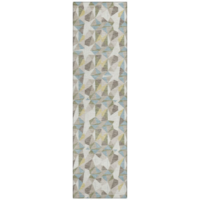 Machine Washable Indoor/Outdoor Chantille ACN2636 Geometric Rug