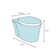 Vero Dual-Flush Square/Rectangular Wall-Mount Toilet with Glazed Surface (Seat Not Included)