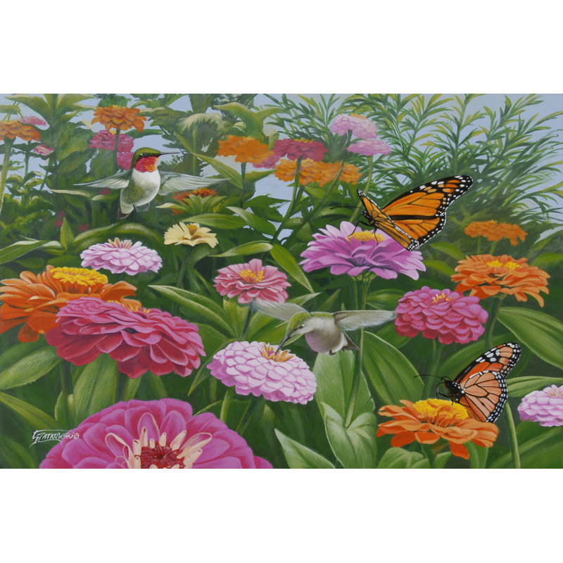" Zinnia Bouquet " by Fred Szatkowski, 8" H x 12" W  