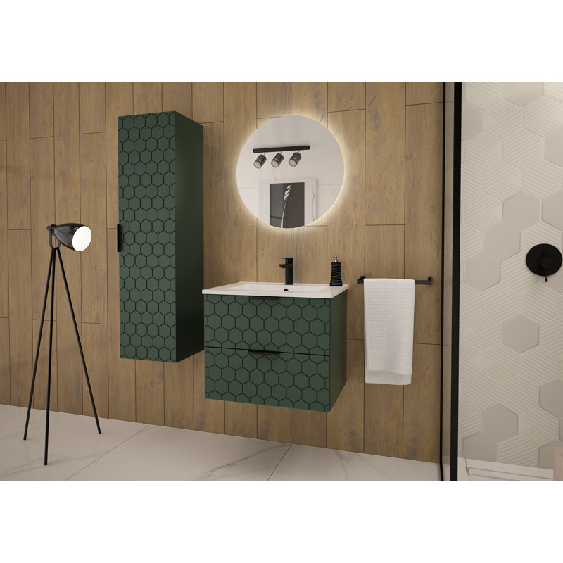 61mm Single Bathroom Vanity with Ceramic Basin