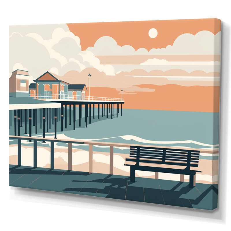 Beachside Rest I - Imprimé, H 24 po x l 32 po x P 1 po, Toile tendue