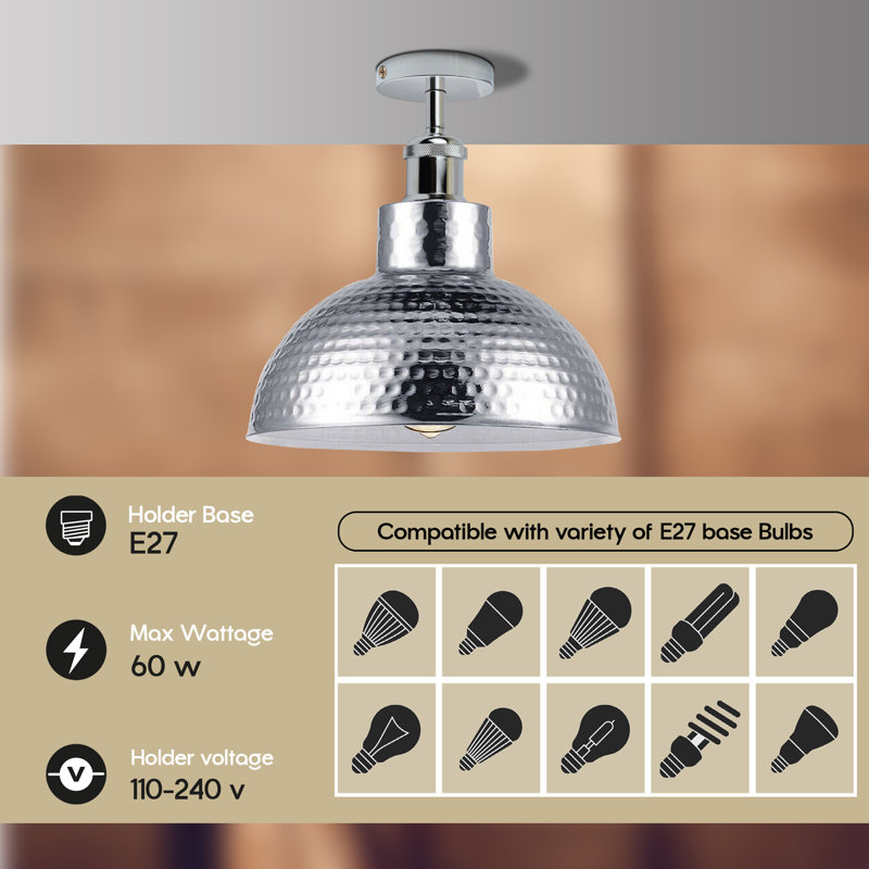 Kari Semi Flush Mount, Chrome