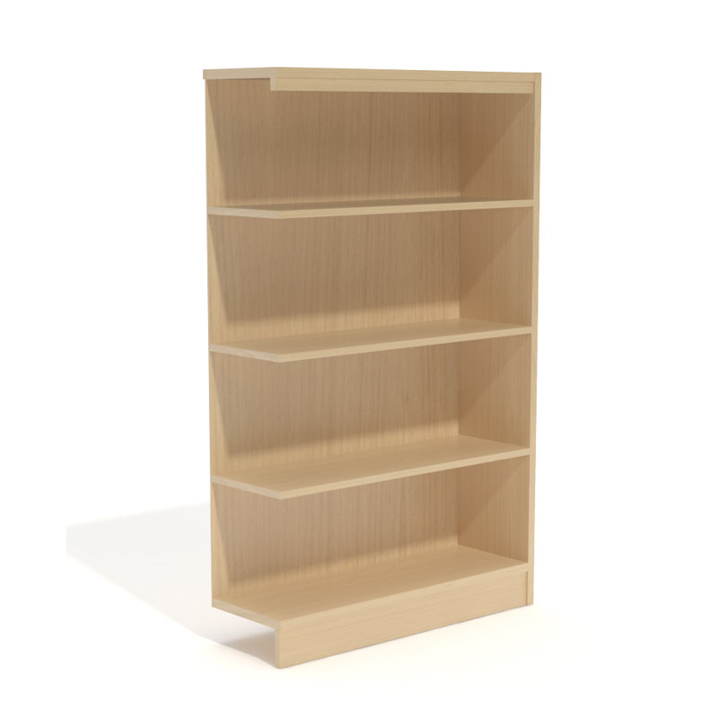 Bibliothèque standard Zaeya, Chêne naturel, H 60 po x l 37 po x P 12,13 po