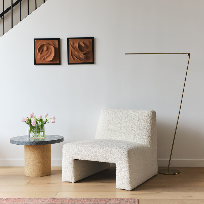 Libra Brass Adjustable LED Floor Lamp with 3-Way Switch
