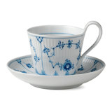 Blue Fluted Plain 8.75 oz. Teacup & Saucer