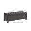 Banc de rangement en lin gris foncé avec boutons élégants-1519391050