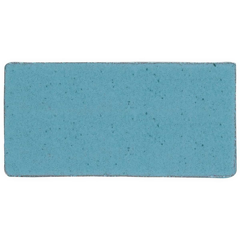 Emery 4x8 Handmade Crackled Matte Terracotta Subway Tile, Blue