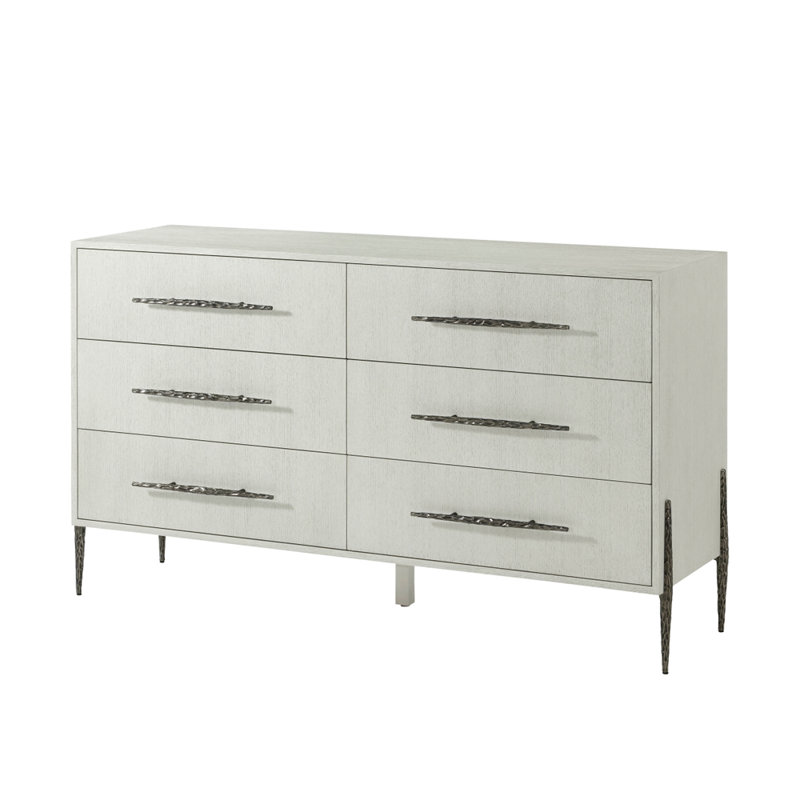 Commode 6 tiroirs Essence, Blanc