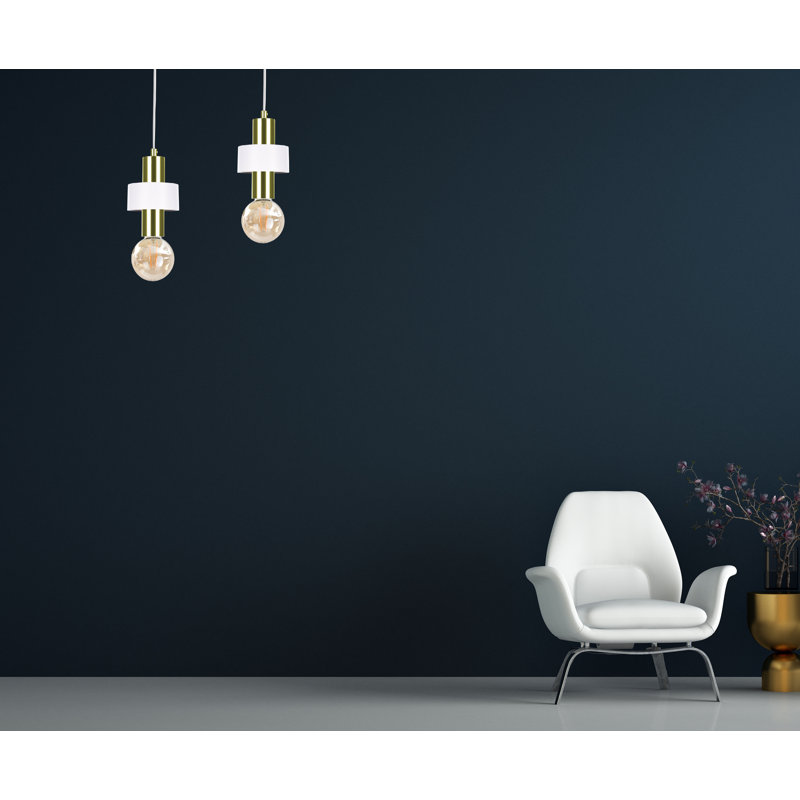 Bernda 2 - Light Kitchen Island Pendant, White/Gold