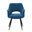 Ensemble de 2 fauteuils d'appoint en tissu bleu pour salon, 23 po x 23 po x 34 po