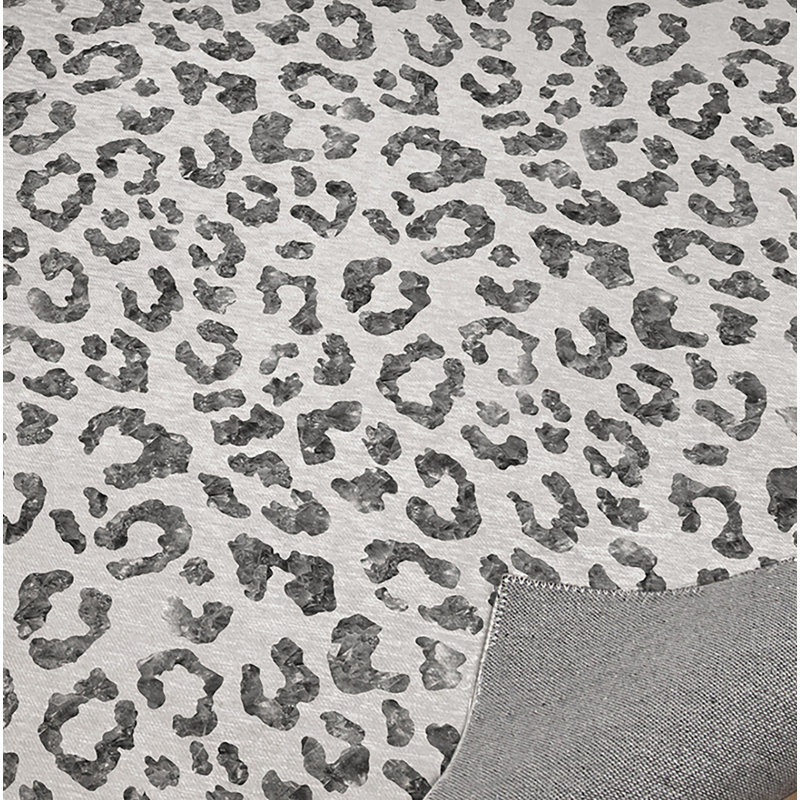 Light Leopard Low Pile Carpet Straight Rectangular Chair Mat, 0.08" H x 72" W x 48" D