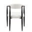 2 chaises de salle à manger de style Mid-Century moderne, rondes avec revêtement et pieds en métal pour la cuisine, 2 chaises élégantes