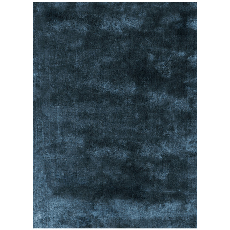 Pallas Abstract Area Rug in Petrol, Blue/Gray, Runner 1' x 2'