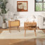 Table de chevet avec compartiment caché rotatif, table d'appoint moderne avec pieds en bois, table de chevet pour chambre à coucher, salon