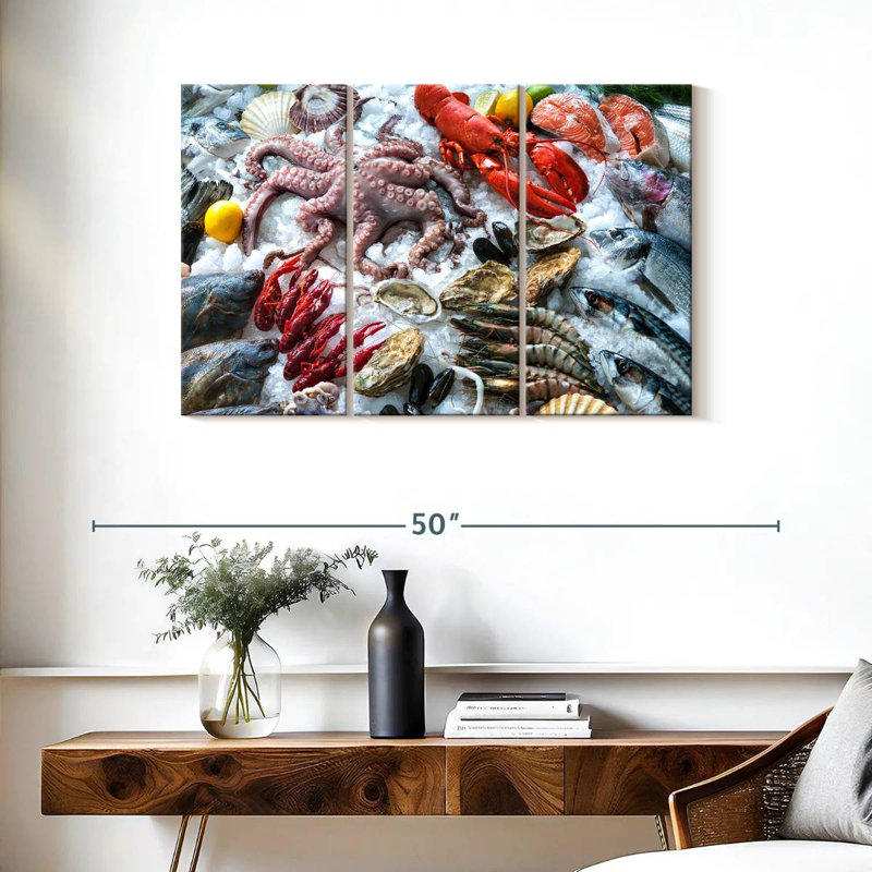 Plateau de fruits de mer frais, H 24 po x l 38 po