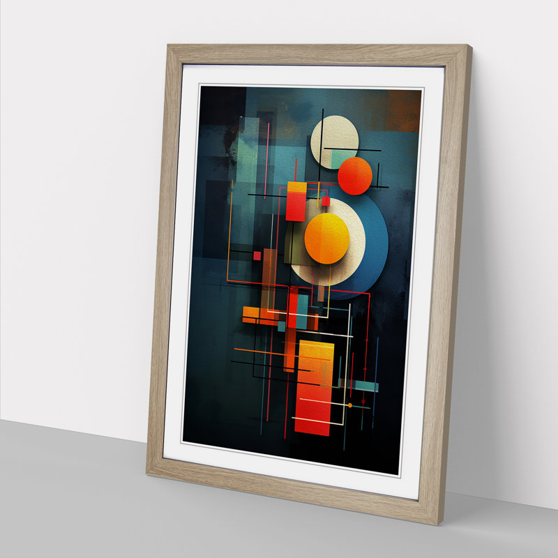Single Picture Frame Print on Wood, 64cm H x 46cm W, Oak Framed