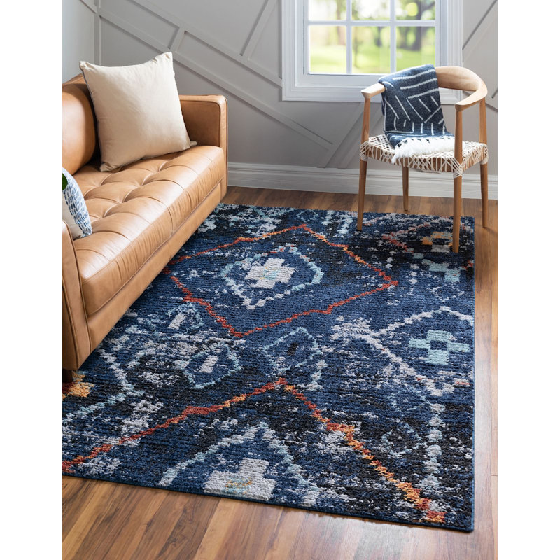 Victorville Abstract Indoor Rug, Rectangle 5' x 8'