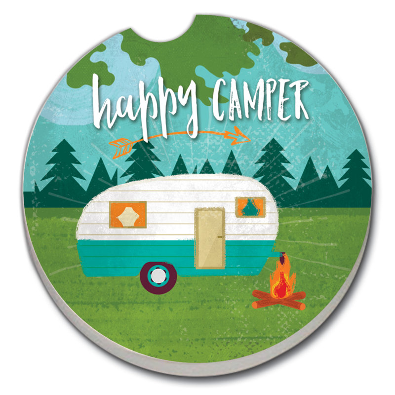 Sous-verre à cabine de voiture retro-camping