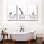 Baignoire, animaux, pingouin, girafe, kangourou, reproduction sur toile-237433957