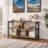 Horizontal Bookshelf, Modern Cube Storage Organizer Bookcase Wide Bookshelves, Industrial Wood Metal Book Shelf, Cube Shelf for Office Home Living Room-1978704497-1955959346