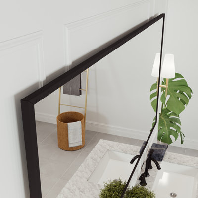 Miroir rectangulaire en métal noir 48 "x 30" Eviva