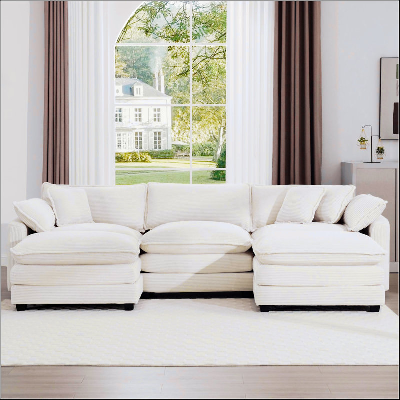 Canapé surdimensionné à coussin modulaire avec repose-pieds