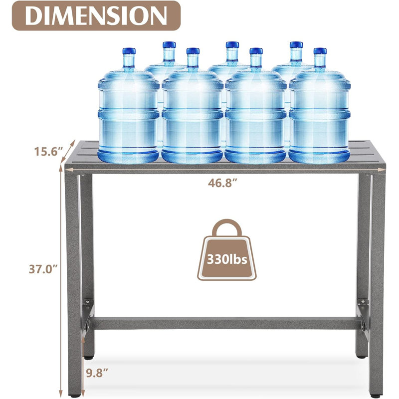 Outdoor Patio Counter Height Bar Table, 47" Rectangle For Patio, Garden, Yard, Balcony, Poolside (grey, 47"l), Gray