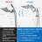 14 Inches Rain Shower Head, 3-Way Diverter With Pause Setting,Adjustable Extension Arm-119687970