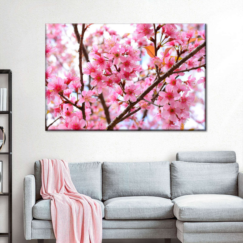 Oriental Cherry Blossom, reproduction sur toile, H 8 po x l 12 po x P 1 po