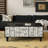 47.24" Black Solid Wood Rectangular Coffee Table