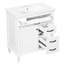 Meuble-lavabo moderne avec lavabo en céramique et tiroirs rabattables-129904003