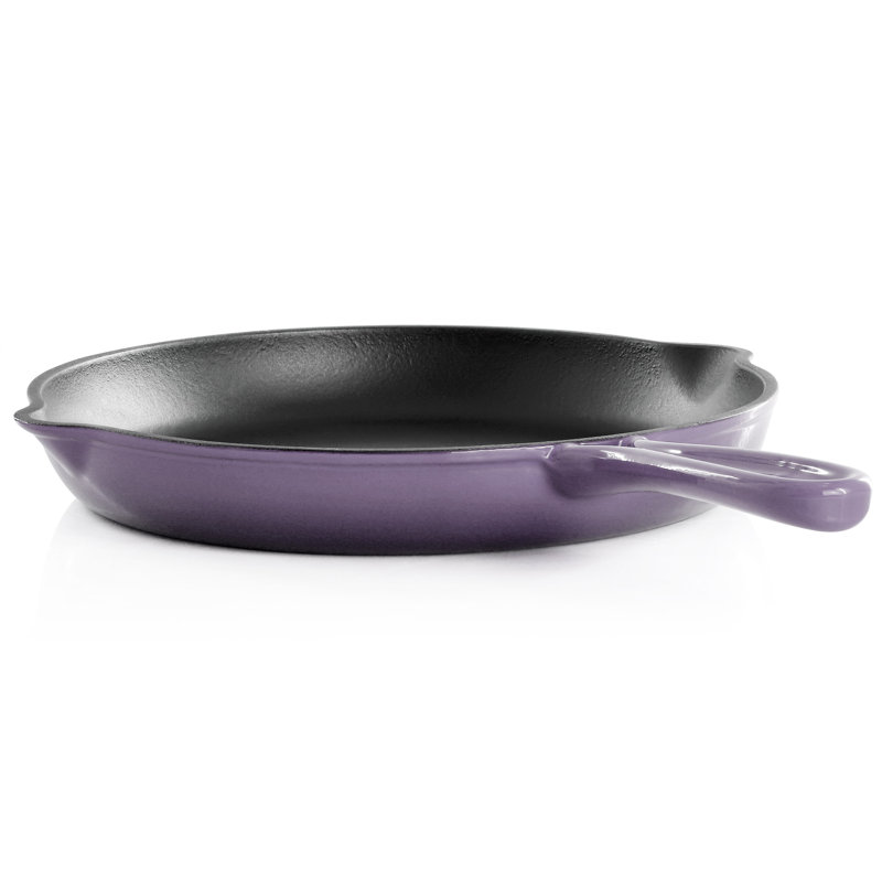Poêle ronde en fonte émaillée mauve 10,25 pouces MegaChef, Mauve
