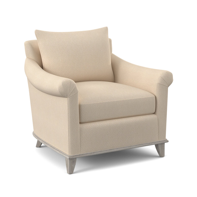 Drake Upholstered Armchair, Filigree Ivory, Bisque